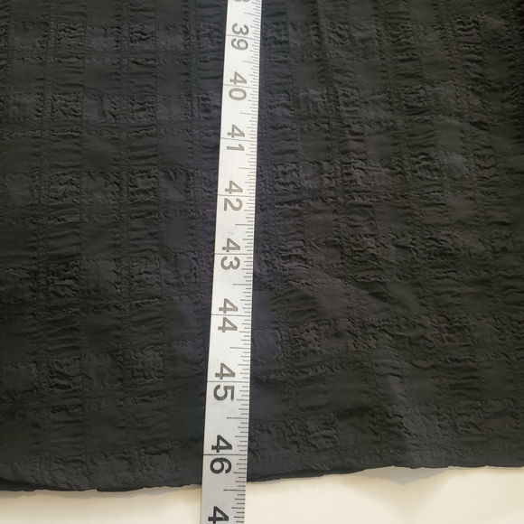 Black Babydoll Midi Dress OX Plus Size Button Down Office Whimsigoth - Picture 14 of 16